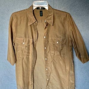 Dark brown button down